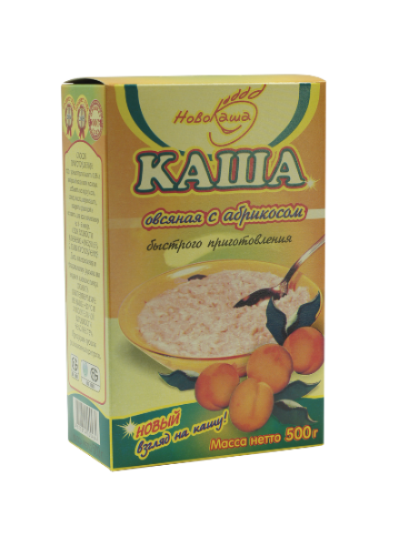 Каша Овсяная с Абрикосом 500г*20шт Новобелицкий КХ Каша Овсяная с Абрикосом 500г*20шт Новобелицкий КХ